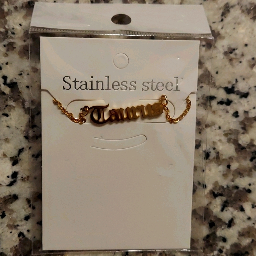 Stainless steel TAURUS necklace